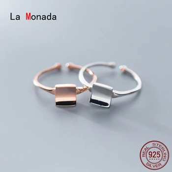

La Monada Concave Women Ring 925 Sterling Silver Minimalist Rings For Women 925 Silver Fine Jewerly Rings Woman Adjustable