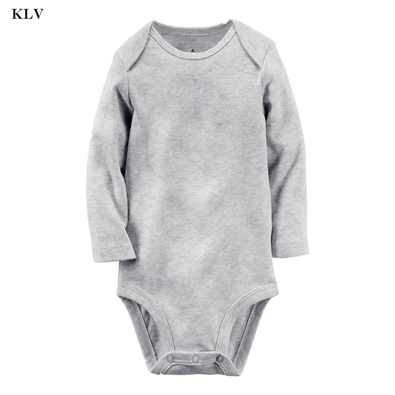 KLV/3 шт./компл. новорожденных боди из хлопка, комбинезон для маленьких мальчиков и девочек, тонкие сиамские восхождение одежды для маленьких детей; подарок на нулевой день рождения