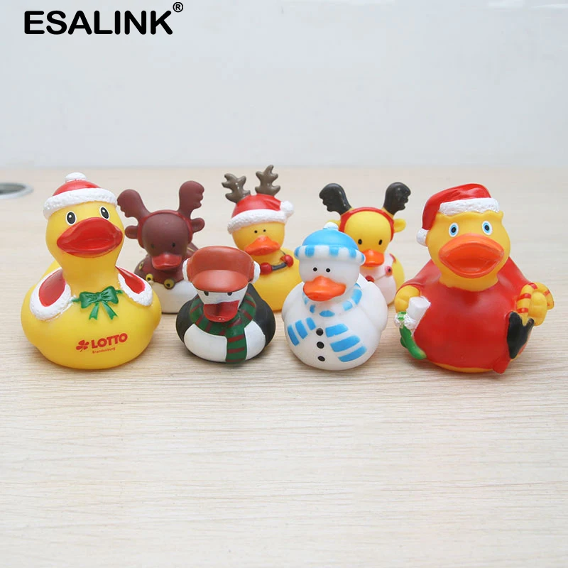 ESALINK 8 шт Случайные игрушки для ванной Рождественский шарф шляпа снеговик