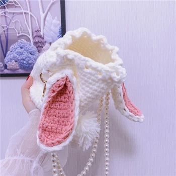 

DIY Hand-Knitted Bag Rabbit Bag Homemade Wool Crochet Material For Girlfriend Gift HUG-Deals