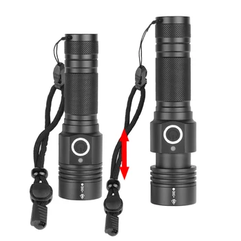 

XANES 1474 XHP50 LED 4Modes USB Rechargeable Telescopic Zoom LED Flashlight 18650 for Camping Hunting Torch Portable Lamp
