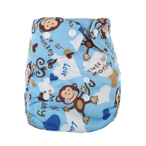 diaper cover 122 Ткань с полиуретановыми нитями Современная мультяшная карманная Детская Ткань подгузник для новорожденных девочек многоразовые подгузники один размер подходит от 3 до 15 кг - Цвет: diaper cover 122