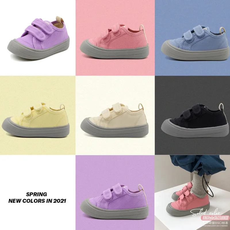 Hot Seller Shoes Sneaker Spring Rainbow-Boys Girls Soft Children Canvas Infant Baby Sport Running LZy8qK80
