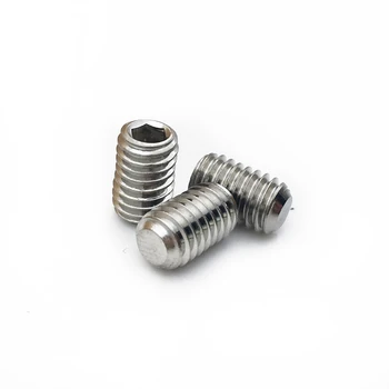 

M2/M2.5/M3/M4 DIN916 GB80 Set Screw 304 Stainless Steel Inner Hex Hexagon Socket Concave Point End Grub Screws