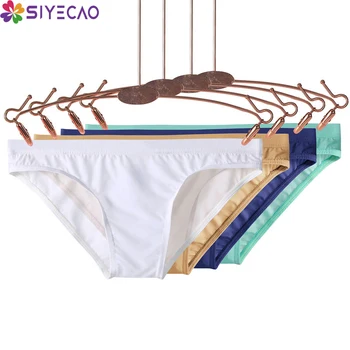 

Breathable Men Briefs Ultra-thin Transparent Seamless Underpants Low-rise Ice Silk Sexy Men Panties Elastic Underwear Slip Cueca