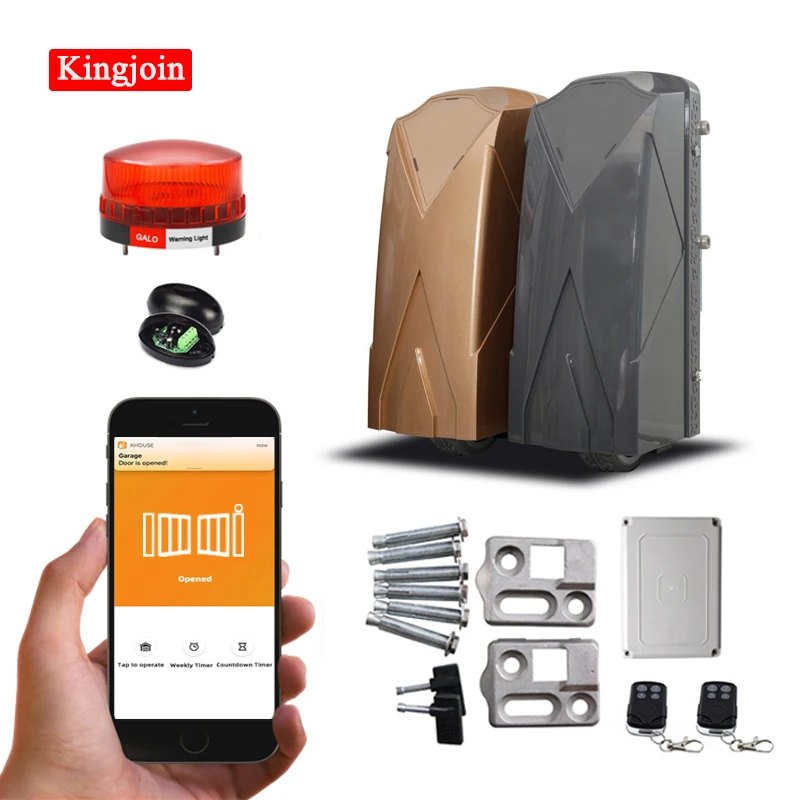 

Heavy Duty Wheel Type Automatic Swing Gate Opener Dual Swing Gate Opener Electric Remote and wifi Control Obtuse angle Closer