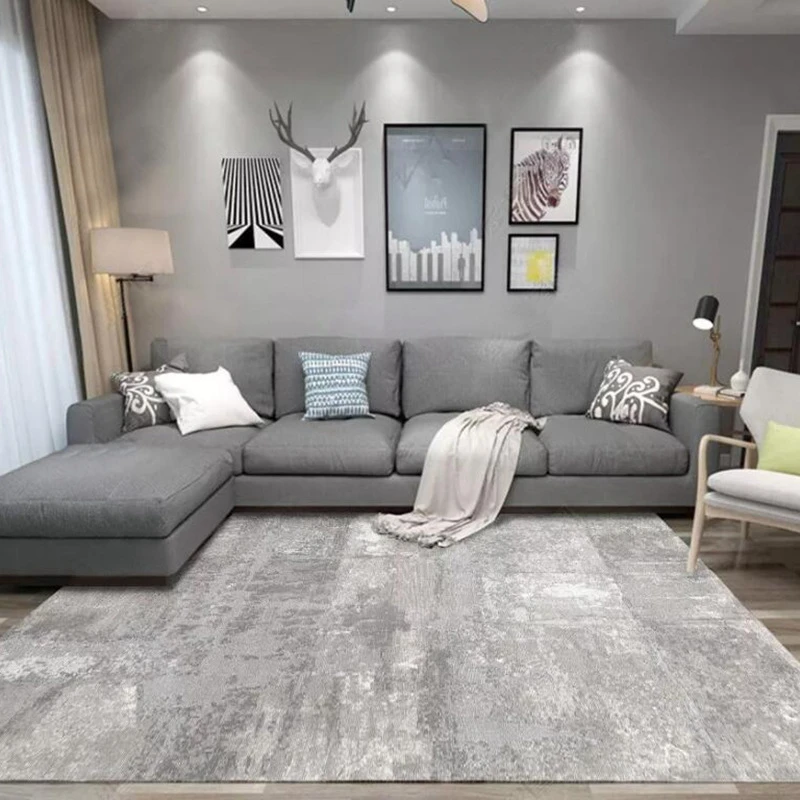 Modern Abstract Minimalist Carpet and Floor Mat Black White Ink Painting Printed Felt-shaped Living Room Non-slip | Дом и сад