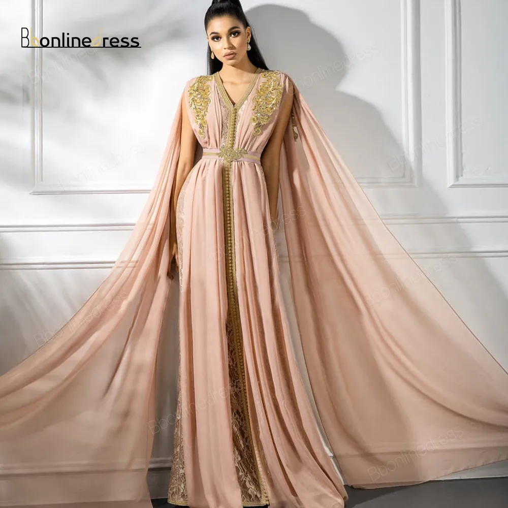 

Bbonlinedress марокканский кафтан вечернее платье Вышивка Аппликации длинное арабское вечернее платье вечерние платья