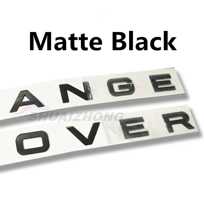 10pcs Matte Black 10 шт.(R-OVER/R-ANGE) 3D автомобиль передняя фара капот/задний бампер на крышке багажника знак значок эмблема, логотип, наклейка стайлинга автомобилей - Название цвета: 10pcs Matte Black