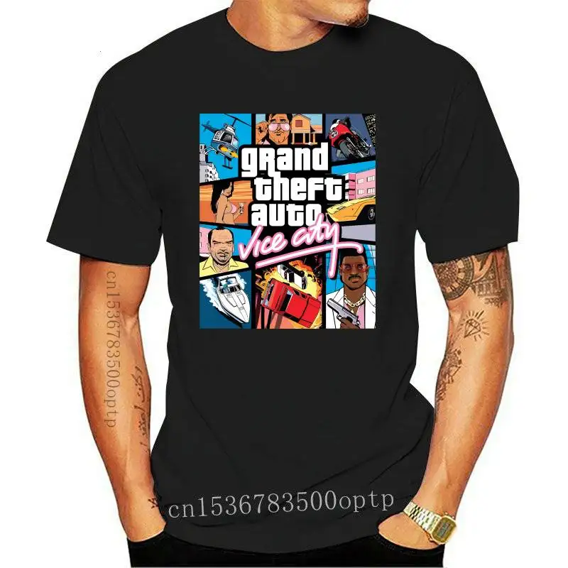 Новинка серая футболка Grand Theft Auto Vice City модель GTA игровая толстовка Мужской