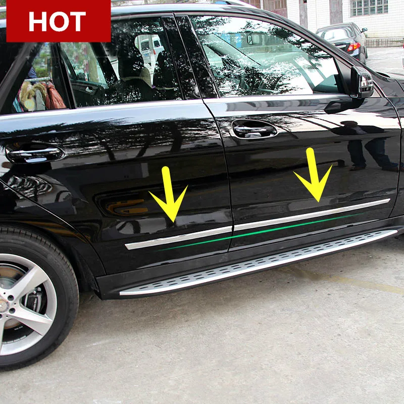 Внешняя Боковая дверь корпус формовочная крышка отделка 4 шт для Benz GLE GLS W166 X166 2015