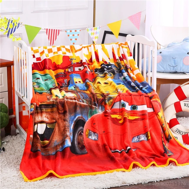 Disney Lightning McQueen Cars Soft Sleeping Blanket Mickey Mouse Cute  Cartoon Throw Blanket for Kids Girls