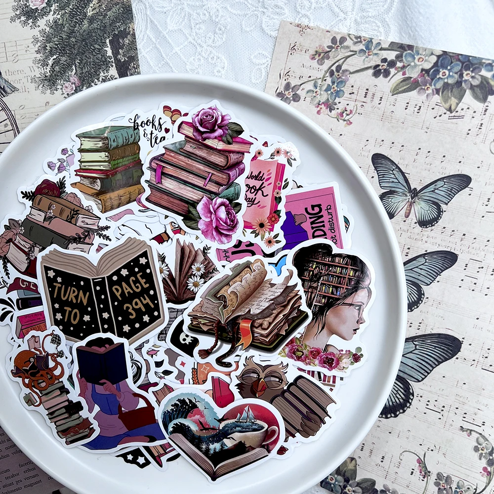 50Pcs Read Books Series Stickers Travel Junkl Journal Craft Paper DIY Scrapbooking Diary Album TN Phone Sticker Decorative cartoon stickers decorative stickers self adhesive stickers stationery stickers paper stickers adhesive stickers decorative labels stickers cartoon sticker handbook stickers diy scrapbooking accessories