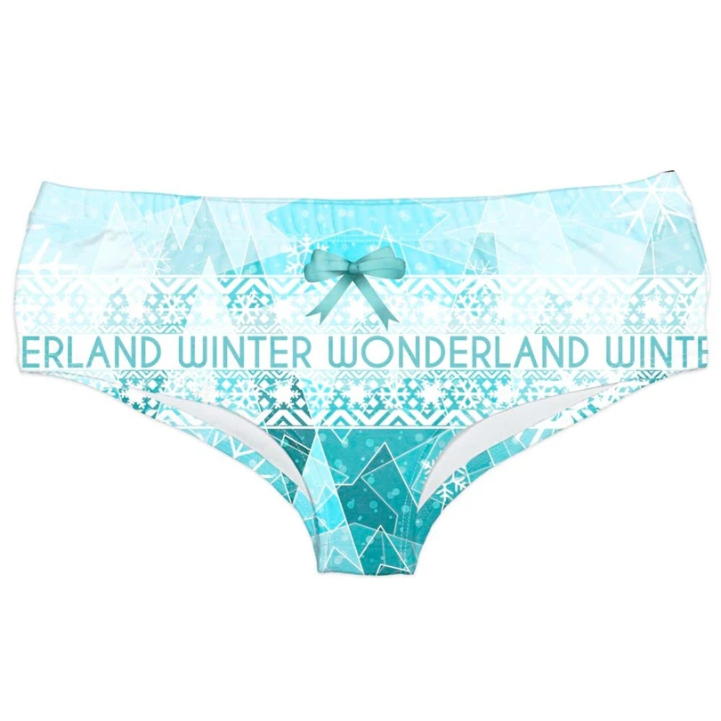 Women Hot Panties Woman Panties Ladies Hipsters Christmas Themed Print Underwear Calcinha Sexy Mutandine Erotic Knickers A20