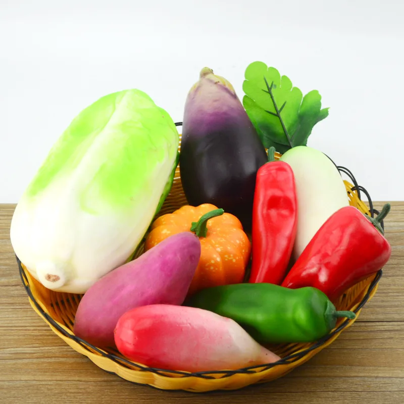 Artificial Simulation Food Vegetables Model Fake Pepper Carrot Corn Fruit Photography Props Room Home Wall Hanging Decor food model food photography props kitchen food toys vegetable ornaments