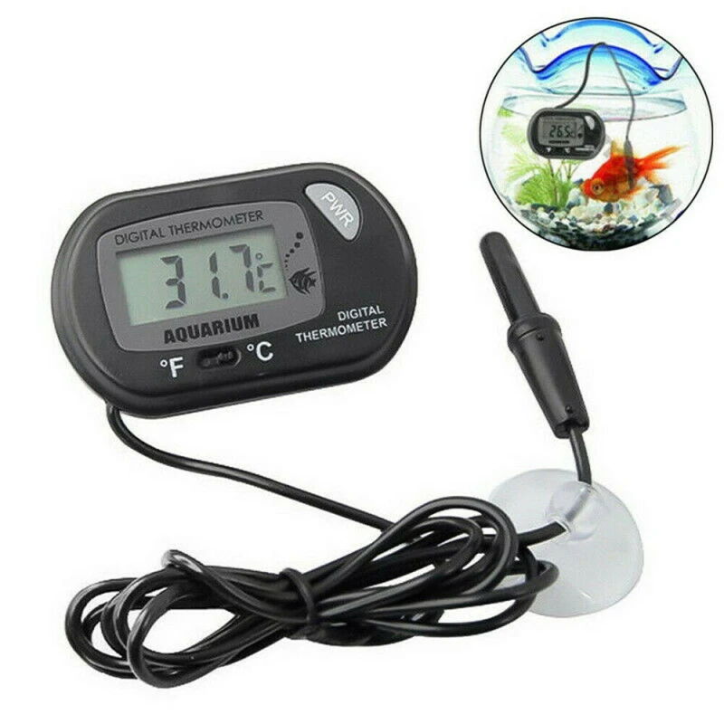 Waterproof LCD Digital Fish Tank Aquarium Thermometer Submersible Water Temperature Meter Fish Tank Temperature Control Tools 