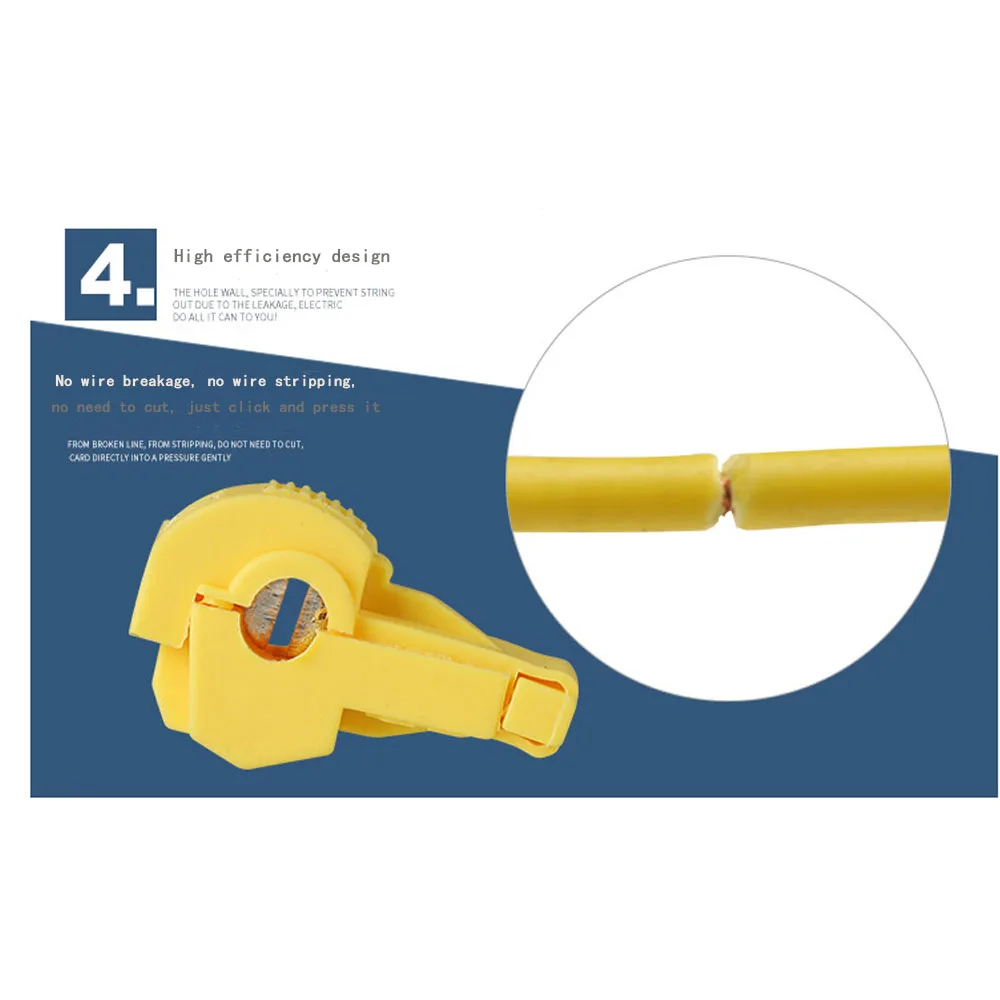 10Pcs Schnell Splice Draht Terminals T-Tap Selbst-strippen Verwenden Für Nylon Voll Isolierte Männlichen Schnell Trennt 878006/878100/878101 – Detail 4