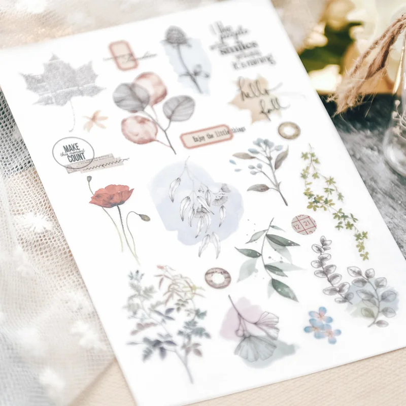 RUB ON Plant Numbers Sticker Scrapbooking Junk Journal Crafts Transfer Stickers DIY Photo Albums Decorative
