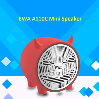 

EWA A101c Super mini Bluetooth Speaker Wireless Boombox with FM Radio TWS 5.0 Support SD Card Pocket Speakers for Computer Phone