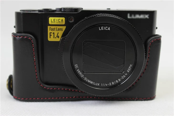 Кожаный чехол для камеры половина сумка для Panasonic LX10 LUMIX LX10 DMC-LX10 половина тела набор крышка с отверстием батареи