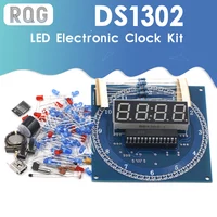 Gratis Verzending DS1302 Roterende Led Display Alarm Elektronische Klok Module Diy Kit Led Temperatuur Display Voor Arduino
