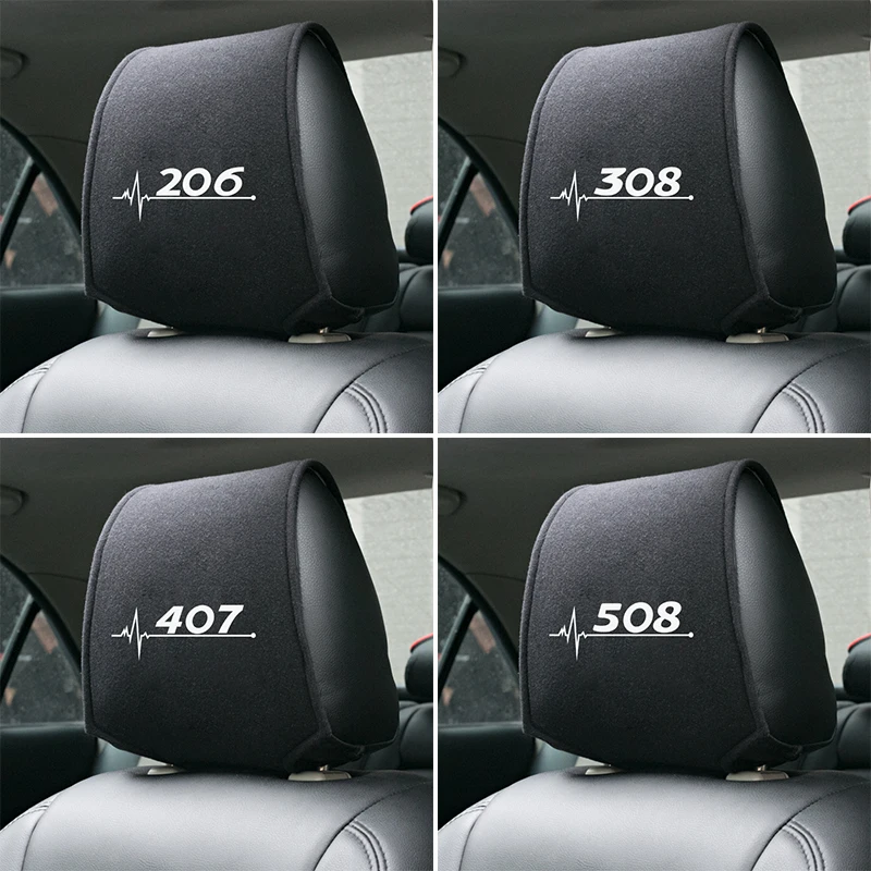 

Interior accessories Universal Headrest Cover car styling for Peugeot 206 207 208 306 307 308 407 408 508 2008 3008 accessories