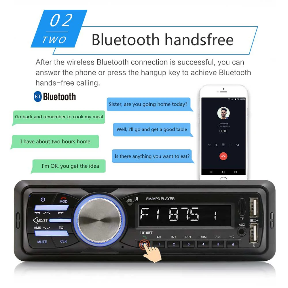 Универсальный умный Bluetooth Автомобильный MP3-плеер автомобильный динамик fm-радио воспроизведение музыки беспроводной Bluetooth воспроизведение USB зарядное устройство для телефона