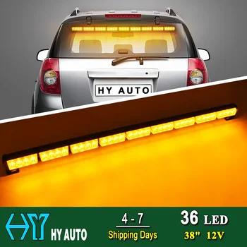

38 Inch Car Strobe Light Traffic Advisor Emergency Signal Light Led Bar Vehicles Rear Window Flash Directional Warning Lights