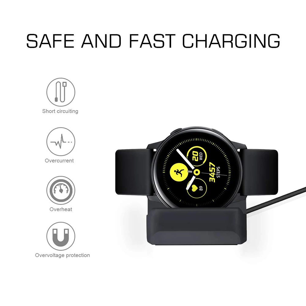 Charger For Galaxy Watch 4 5 Active 2 Charging Cables For Samsung Galaxy Watch Watch 3 Chargers With Silicone Dock Magnetic Watch Charger Aliexpress