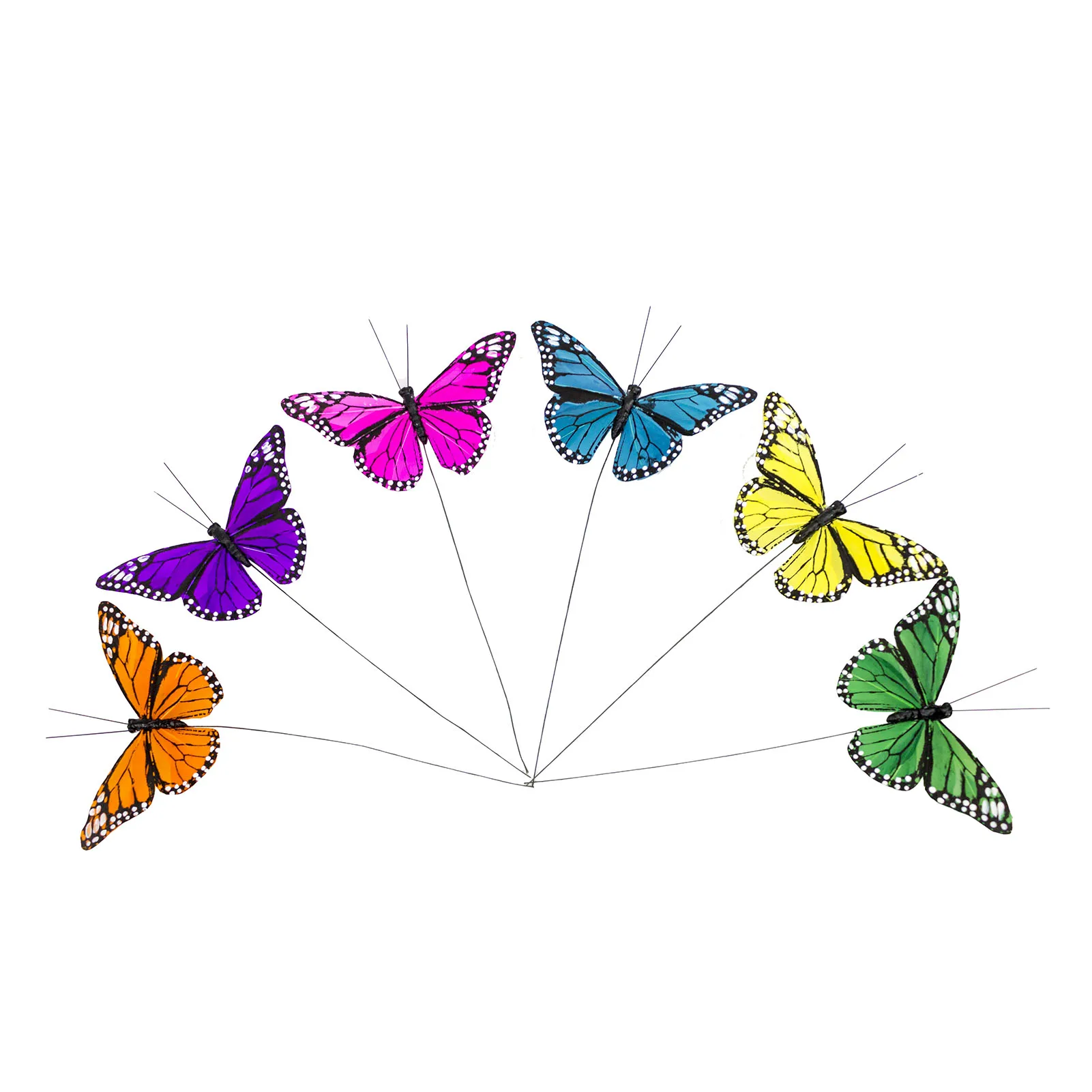 Butterfly Decoration 6pc Simulation Feather Fake Butterfly Wedding Photography White Balcony Decoration Pastoral Home Ddragon Flower Pot