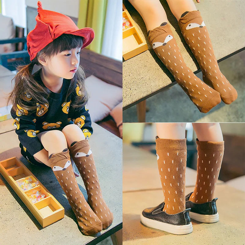 Newborn-Toddler-knee-high-sock-Baby-Boy-bebe-Girl-fox-Socks-anti-slip-cotton-Cartoon-Animal (2)
