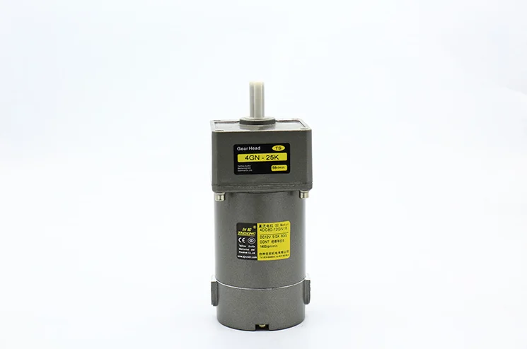 DC12V 24V 80W DC мотор-редуктор, низкая скорость, высокий крутящий момент, регулируемая скорость, Реверсивный, низкоскоростной двигатель
