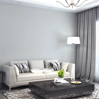 

Nordic style wallpaper bedroom living room simple modern plain light gray solid color home INS non-woven wall paper
