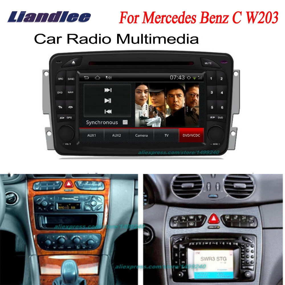 Liandlee 2 Din Автомобильный Android для Mercedes Benz C W203 2001 ~ 2004 радио GPS навигация карты CD DVD