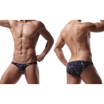 

Men Sexy Breathable Underwear Cotton Men's Briefs Men Hot Hips Up Men Briefs Fashion Colorful Printed Soft Jockstrap Undies