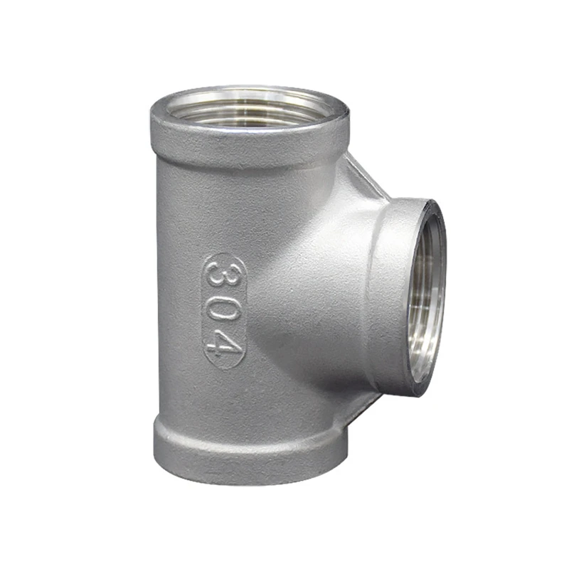 1/8&quot 1/4&quot 3/8&quot 1/2&quot 3/4&quot 1&quot 1-1/4&quot 1-1/2&quot Equal NPT Female Thread 304 Stainless Steel Tee Type Three Way Pipe Fitting