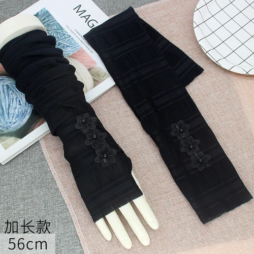 Новые летние перчатки для защиты от солнца, длинные перчатки для вождения, тонкие женские устойчивые к ультрафиолетовому излучению ледяные шелковые ледяные рукава, дышащие рукава для рук - Цвет: 8