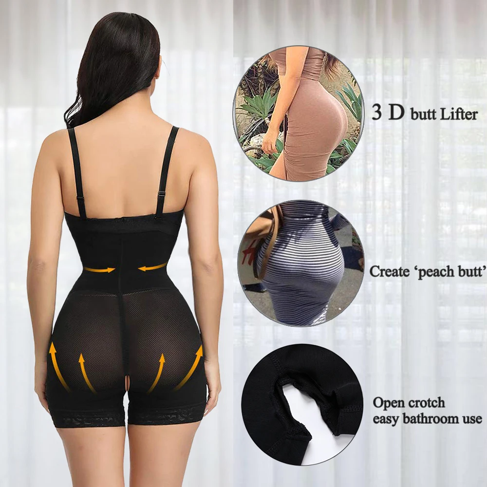 Tanie HEXIN Plus Size kobiety Body korygujące tułów Underbust odchudzanie Mid udo Shaper fajasTummy Control Seamless po porodzie pas ciała