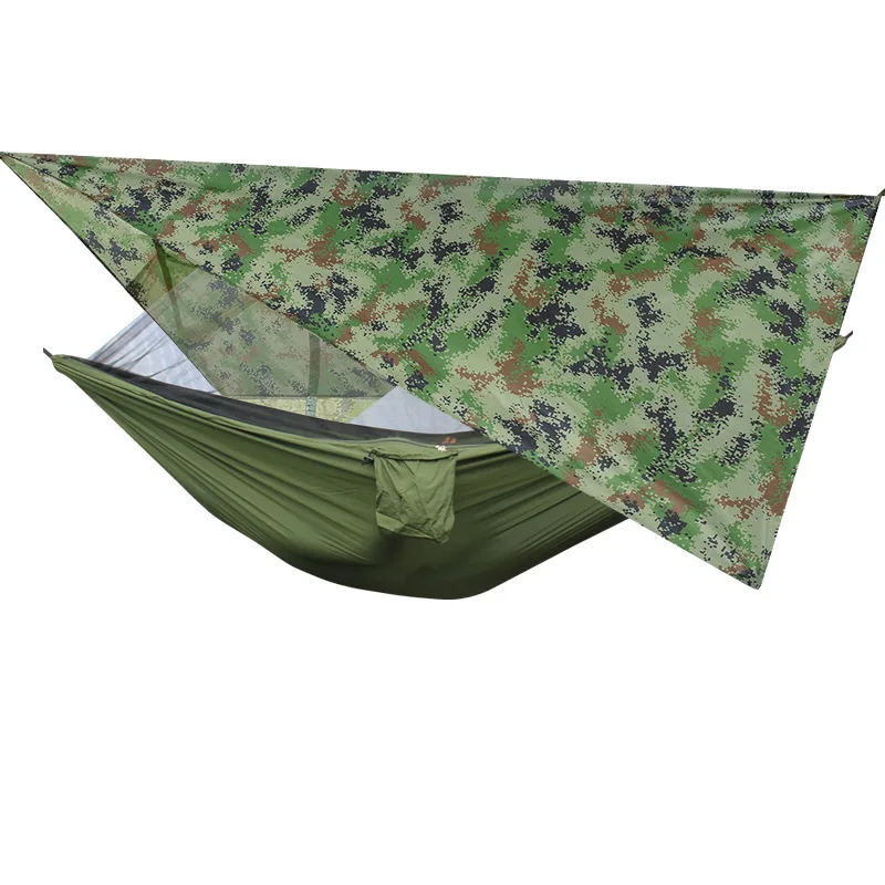 Outdoor Automatic Quick Open Mosquito Net Hammock Tent With Waterproof Canopy Awning Set Hammock Portable Pop-Up