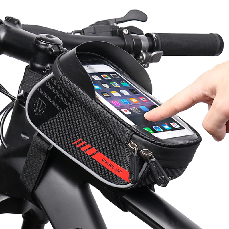 

Rainproof Bicycle Frame Top Tube Bag 6.5in Touch Screen Bike Front Phone Case Large Capacity Cycling Pouch Mount MTB Accessories