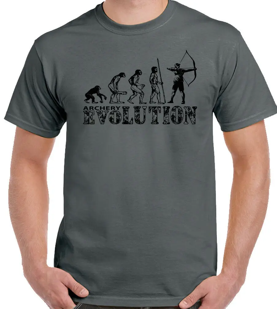 

Archery Evolution Mens Funny Archer's T-Shirt Long Bow Arrows Target Equipment