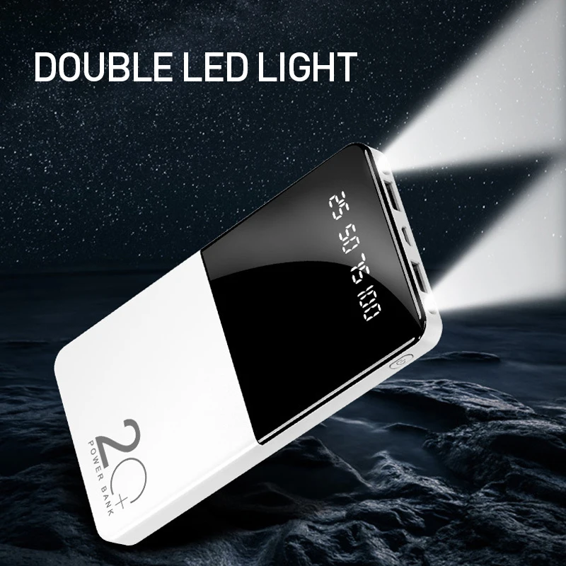 30000mAh Power Bank Ultra-thin Portable Power bank Charger with LED Digital Display External Battery For iphone Samsung S5 S6