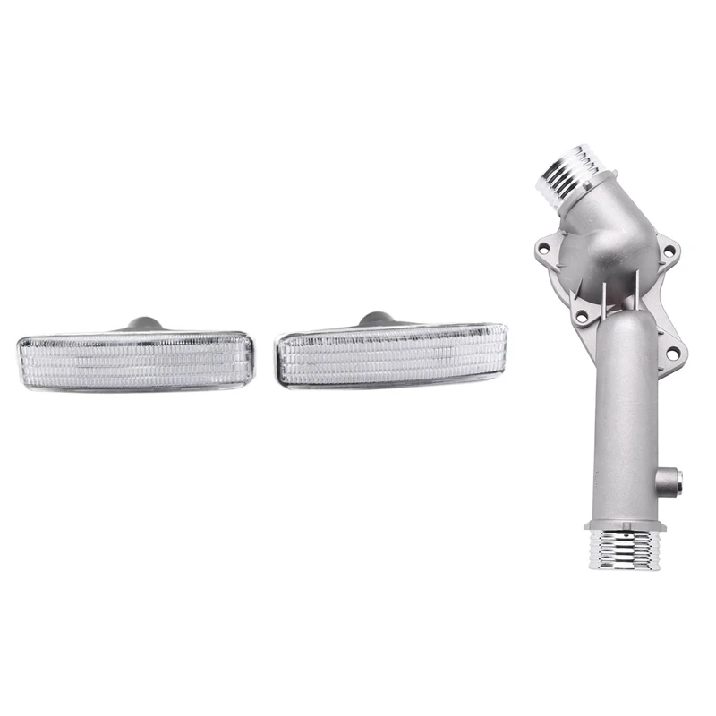 Thermostat Housing For Bmw E39 528i 1997 1998 With 1 Pair Light Lamp
