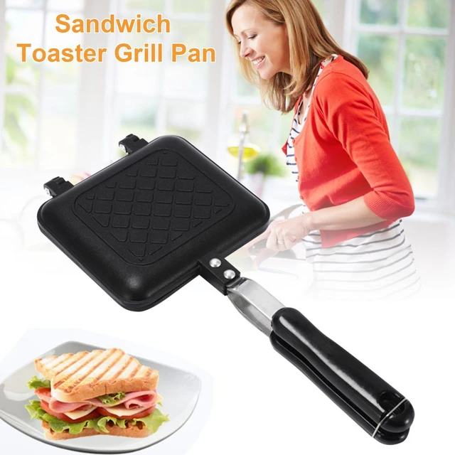 Manual Sandwich Toaster, Gas Sandwich Toaster, Stove Top Waffle Iron  Sandwich Press Toaster Non-Stick Plate Gas Hob 