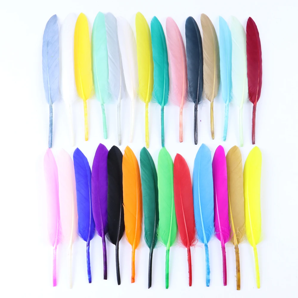 

50pcs Multicolor Goose Feathers 10-15CM/4-6inch for DIY Wedding Jewelry Craft Decorative feather