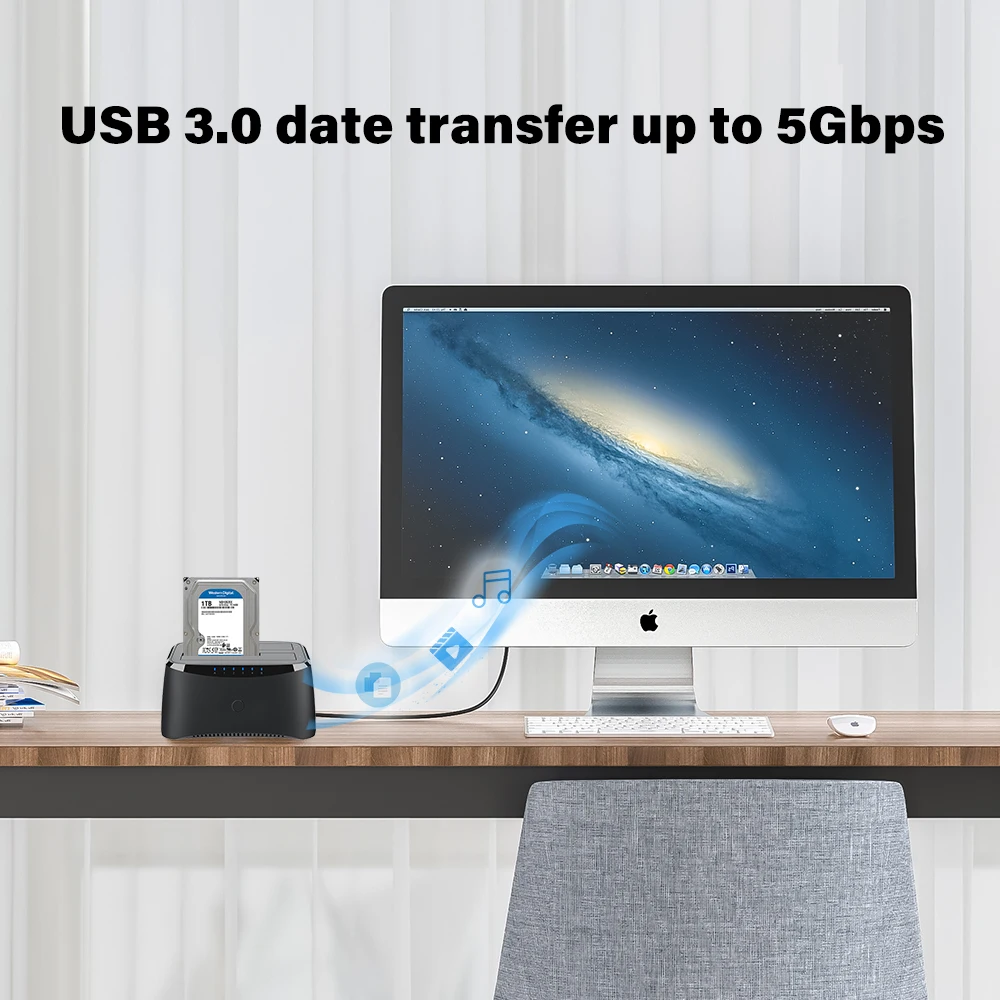 Wavlink SATA HDD док станция USB 3 0 жесткий диск Корпус для 2 5/3 5 дюйма SSD Dual Bay до USB3.0 чехол