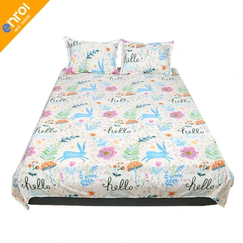 

Plant Cashmere Student Single And Double Person Bed Sheet Pillowcase Three Pieces Set Polyester bedding