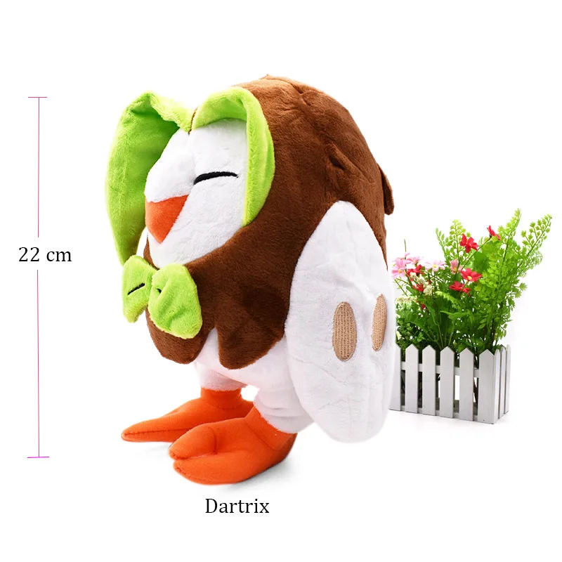 Dartrix 30 стилей Аниме Кукла Пикачу тиранитар драконит пассимиан Misdreavus чучела Peluche Плюшевые игрушки Рождественский подарок для детей - Цвет: Dartrix