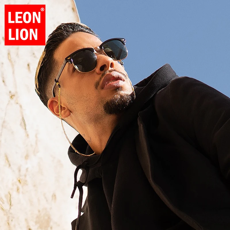 LeonLion 2021 Luxury Sunglasses Men Retro Sun Glasses for Women/Men Luxury Brand Glasses Men Rimless Lunette Soleil Femme uv400