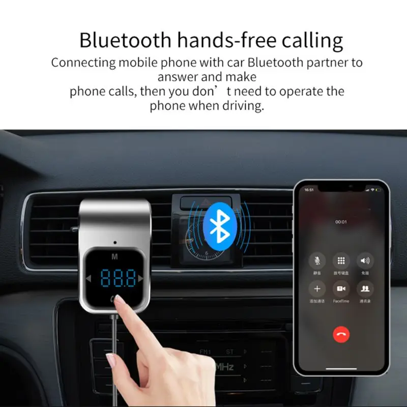 BC39 Bluetooth FM передатчики автомобильный беспроводной радио адаптер AUX MP3 плеер Hands-free FM модулятор двойной USB зарядное устройство FM передатчики
